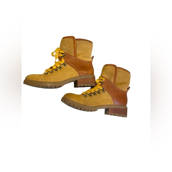 Frye and Co Ansie leather /suede lace up hikers boots w/shearling size 7.5 - Picture 6 of 6